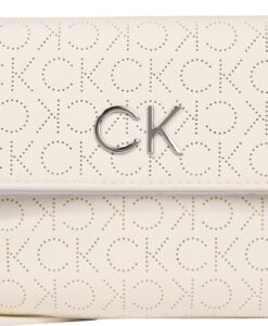 Calvin Klein Taška přes rameno stříbrná / bílá