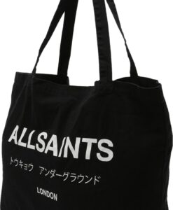 AllSaints Nákupní taška 'UNDERGROUND' černá / bílá